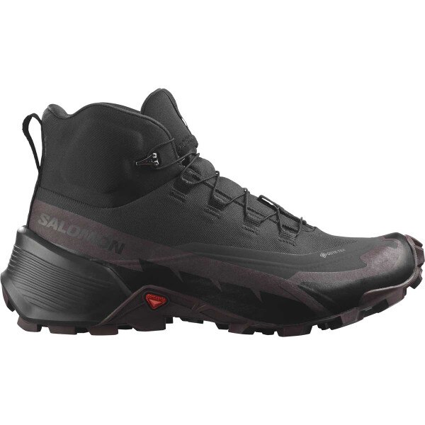 Salomon Cross Hike 2 Mid GTX Shoe Women's in Black and Chocolate Plum and Black
